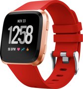 YONO Bandje geschikt voor Fitbit Versa 2 - Siliconen - Rood - Small