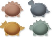 Siliconen kommen set van 4 dino Dino Multi Mix | Liewood