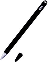 DrPhone - Beschermhoes Stylus Pencil Siliconen Case – Ultra-Dun – Anti-Slip – Geschikt voor Apple Pencil 2 - Zwart