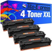 Tito-Express HP CF540A- CF543A 4x toner cartridge alternatief voor HP CF540A- CF543A LaserJet Pro MFP M 254 DNW DW NW 280 NW 281 FDN 281 FDW