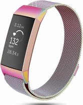 Luxe Milanese Loop Armband Geschikt Voor Fitbit Charge 3/4 Horloge Bandje - Metalen iWatch Milanees Watchband Polsband - Stainless Steel Mesh Watch Band - Horlogeband - Magneet Slu