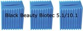 Black Beauty Foam Oase Biotec 5.1/10.1 Coarse Blue Ribbel 3pcs Geen Origineel!