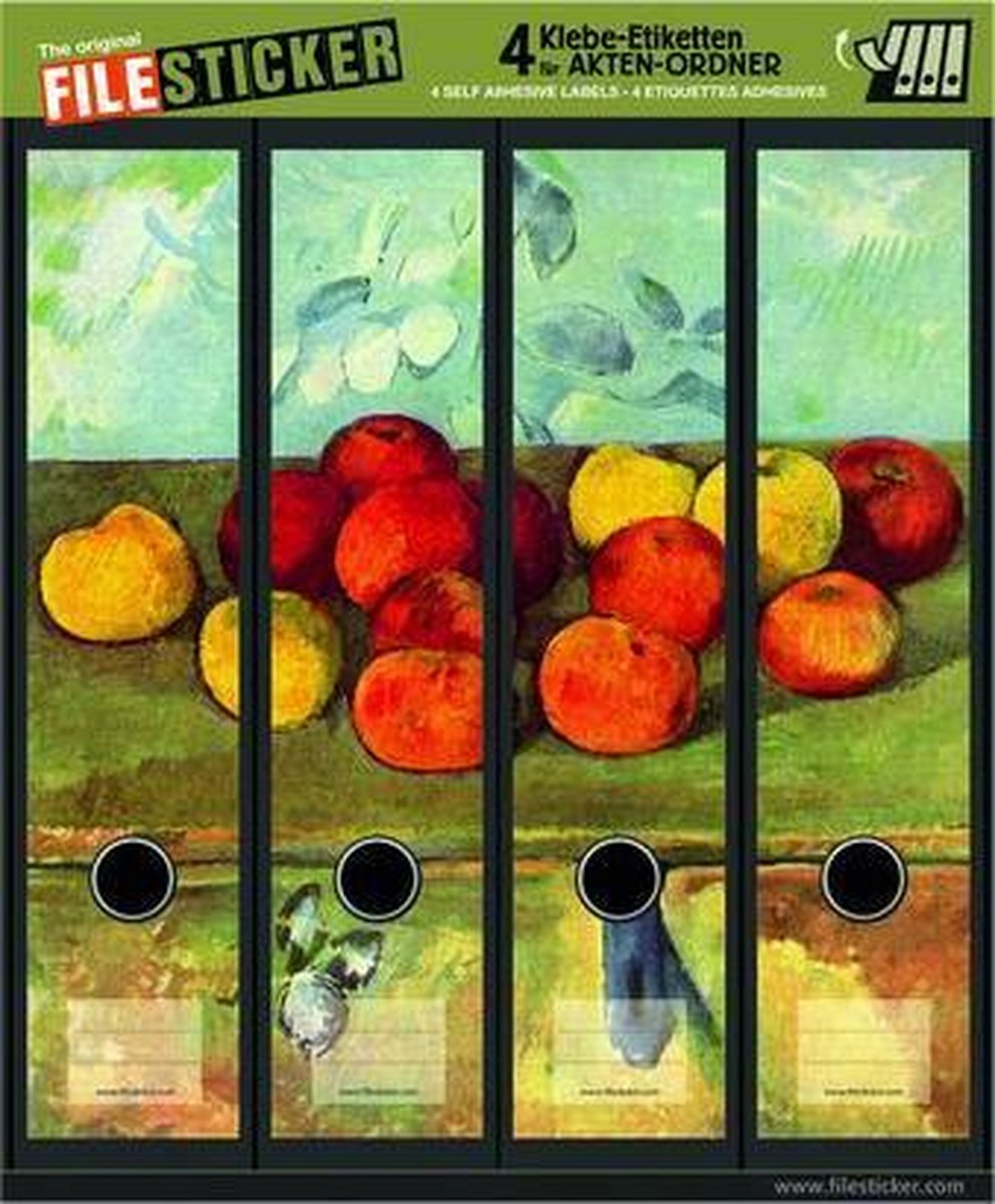 Ordneretiketten Cézanne Stilleven – Zelfklevend – 4 Stuks – Voor Brede Ordners