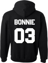 Bonnie & Clyde 03 Hoodie (Bonnie - Maat 3XL) | Koppel Cadeau | Valentijn Cadeautje voor hem & haar
