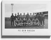 Walljar - Elftal FC Den Bosch '71 - Zwart wit poster met lijst