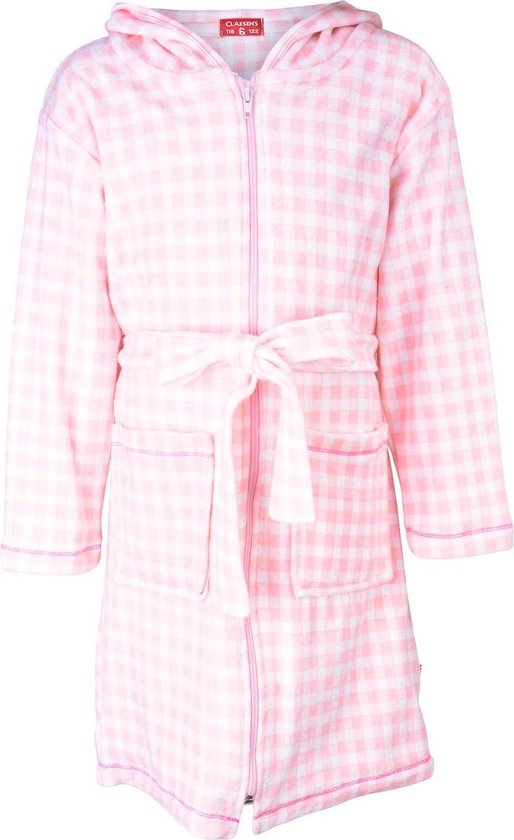 Claesen's badjas meisje Pink Checks 140-146 |
