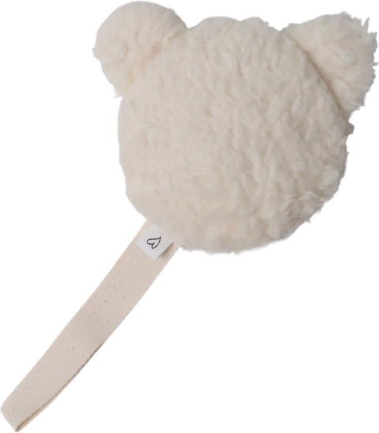 Speenknuffel/speendoekje | teddy katoen beer | ivory