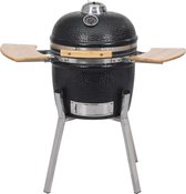 Kamado grill houtskoolbarbecue 76cm, keramisch, kleur zwart