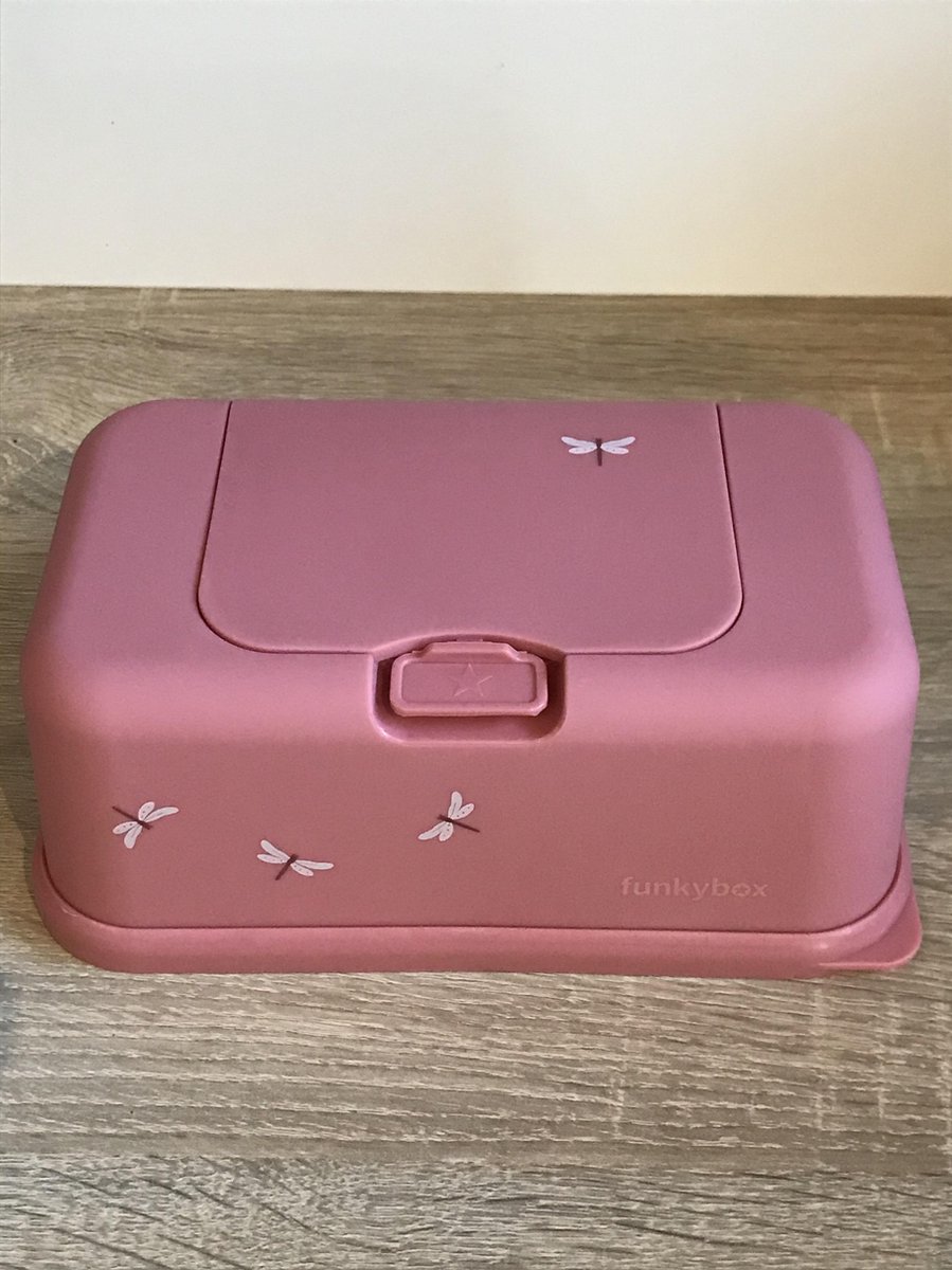 Funkybox Boites à lingettes Rose Coeur Blanc (petite)