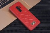 UNIQ Accessory Galaxy S9 Plus Kunstleer Hard Case Back cover - Rood (G965)- 8719273285299