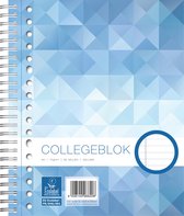 Work - collegeblok - A5 - lijn - 17-gaats - 80 vel - 70g papier - pak van 5