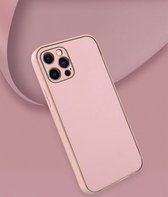 Apple iPhone 11 Pro Max Roze Back Cover Luxe High Quality Leather Case hoesje.