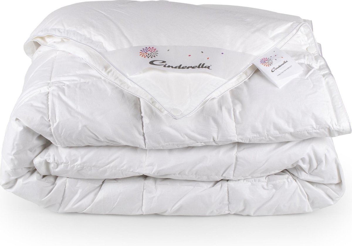 Cinderella Soul Dekbed 4-seizoenen - 2 Persoons - Luxe Eendendons Vulling - Percale Tijk - 260x220 cm
