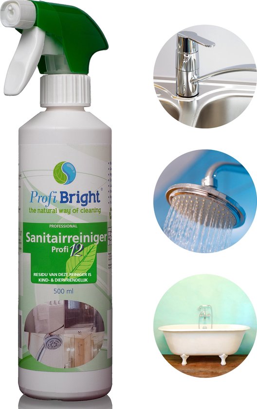 ProfiBright Consument - Sanitairreiniger Profi12 kant & klaar - Badkamerreiniger - Fris van geur - Dierproefvrij - 500 ml