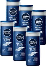 Gel douche NIVEA MEN Protect & Care - 6 x 250 ml - Pack économique