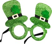 dressforfun - St. Patrick’s Day Pretbril met cilinders - verkleedkleding kostuum halloween verkleden feestkleding carnavalskleding carnaval feestkledij partykleding - 302553