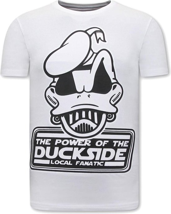Local Fanatic T-shirts Imprimés Hommes - DuckSide - Wit - Tailles: XXL
