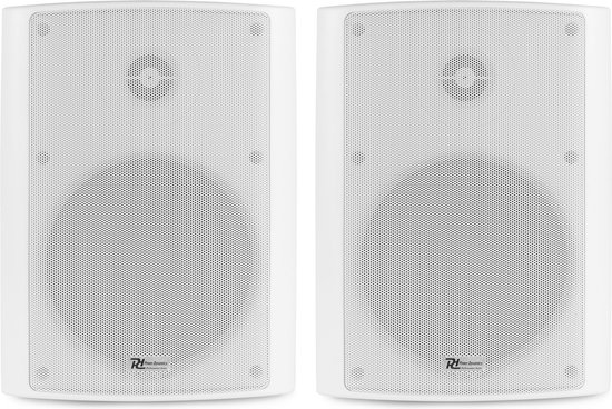 Speakerset, geschikt voor buiten - Power Dynamics BC65V witte speakerset voor 100V systemen en 8 Ohm - 150W van Power Dynamics — afbeelding 3