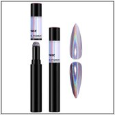 Holographic pigment pen Silver/Powder Aurora pen/Magic Mirror Poeder/Powder Chrome Pen