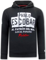 Hoodie Heren Print - Pablo Escobar - Zwart