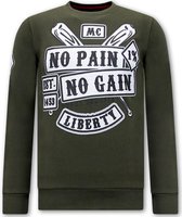 Pull Local Fanatic hommes avec imprimé - Sons of Anarchy - Vert - Tailles : XL