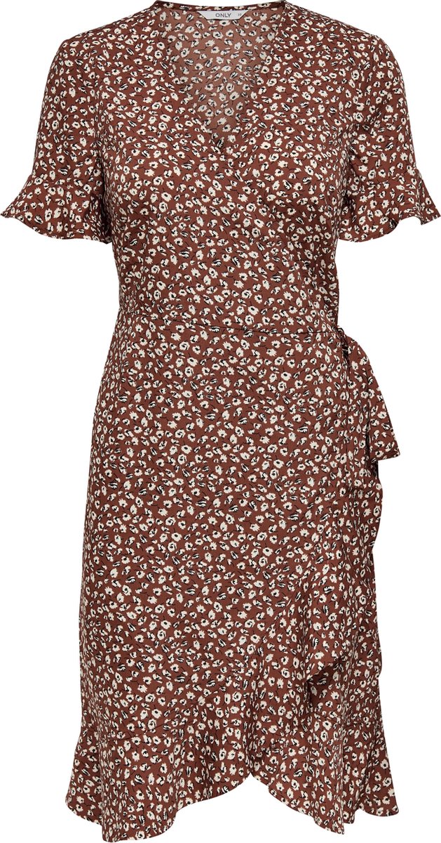 ONLY ONLOLIVIA S/S WRAP DRESS WVN NOOS Dames Jurk - Maat 34