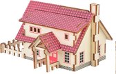 Bouwpakket Little Ranch House van hout- gekleurd