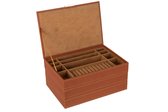 J-Line Juwelendoos 3 Niveaus Cognac Kunstleer