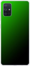 Samsung Galaxy A71 - Smart cover - Groen Zwart - Transparante zijkanten