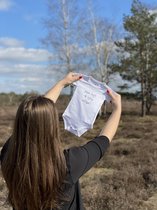 Biologisch rompertje met tekst | Papa heeft de tofste collega's | Zwart | 86/92
