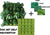 All-in-one Kruidentuin - Verticale tuin met 3 verschillende kruidenzaden - DIY Kruidentuin | Verticale tuin - Hangende plantenzak - Moestuin - Kruidenmuur - Plantenmuur - Hangende