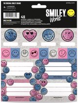 Smiley World Girls 12 Schooletiketten & 36 Sticker
