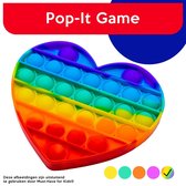 Must-Have for Kids® | Pop It "Rainbow" Hartje - Fidget Toy - Pop It Hart - Speelgoed Meisjes & Jongens - 4 Jaar - 5 Jaar - 6 Jaar - 8 Jaar - Pop It - Regenboog Pop It