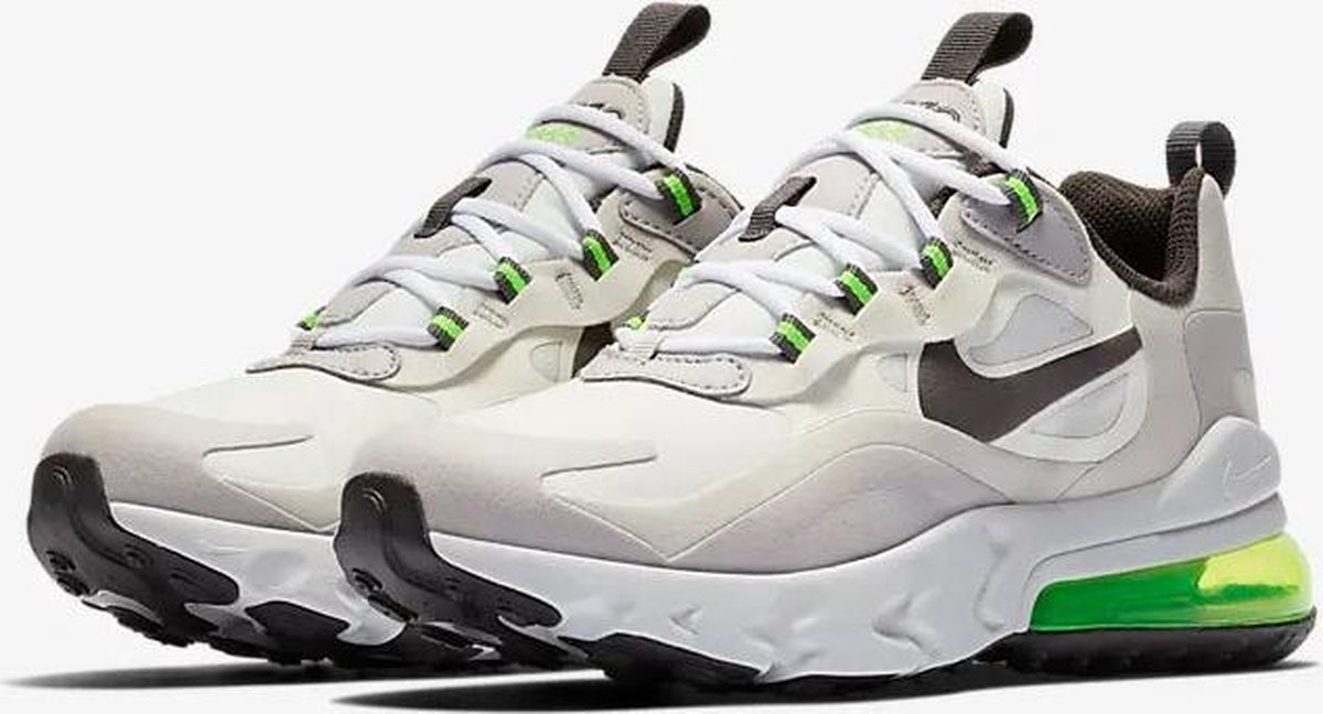 Nike AIR MAX 270 REACT ( Summit White Grey Silver Lilac Electric Green) Dames kinderen