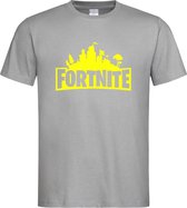 Grijs T shirt met Geel "Fortnite Battle Royal"  print size M