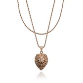 Croyez Jewelry | Lion Rosegold Layerup | Rope / 65cm / 75cm