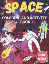 Space coloring book and activity book for kids