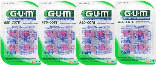 4x GUM Red-Cote Plakverklikker Tabletten 12 stuks | bol.com