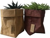 de Zaktus - cactus - San Pedro - UASHMAMA® paperbag brons - Maat M