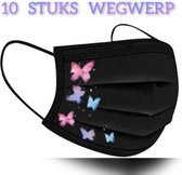 Vlinder wegwerp mondmaskers - Dans tussen de sterren - per 10 stuks
