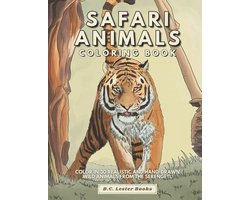 Geography & Travel Coloring Books- Safari Animal Coloring Book