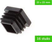 DELTAFIX insteekdop | 25 x 25 mm | zwart kunststof | 16 STUKS