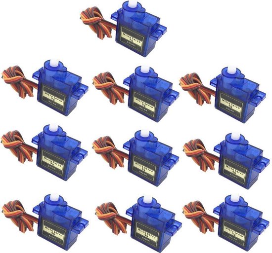 Adeept 4 Stks Micro Servo Motor Kit AD002 9G Servo Motor Metalen Geared voor DIY Smart Auto Robot/Robotic Arm/STEM Raspberry Pi Arduino Project/Helikopter Vliegtuig Boot