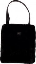 Schoudertas - Shopper - Super zachte schoudertas -  fluffy schoudertas- Zwart