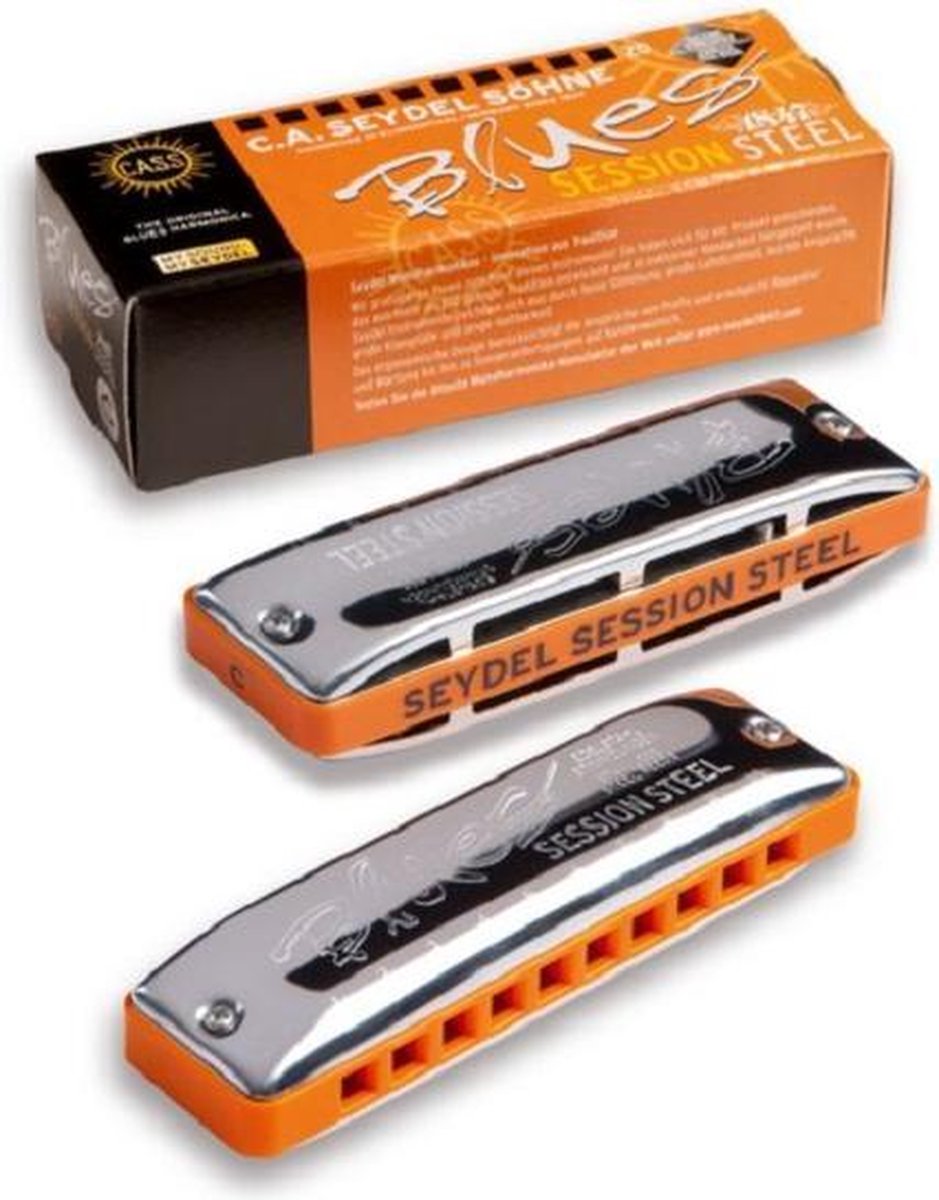 Seydel Session Steel mondharmonica - Bluesharp - A-kwaliteit - Standaard richter stemming, toonsoort A