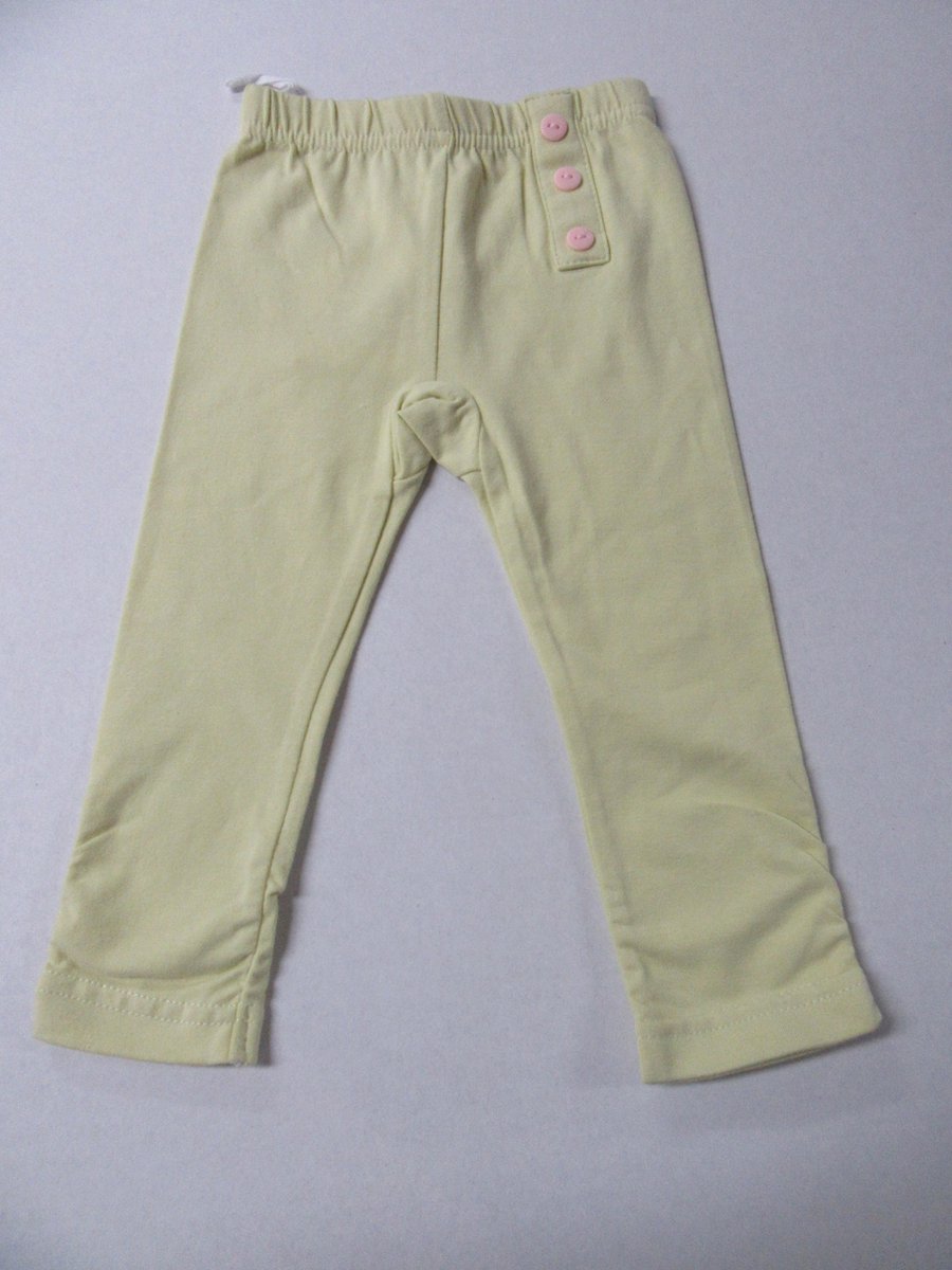 Dirkje - Legging - Meisje - geel - Effen - 9 maand 74