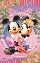 Diamond painting Mickey mouse minnie Disney trouwen rose 40 x 50 cm volledige bedrukking ronde steentjes direct leverbaar - wedding - mickey - minnie - disney - trouwen - verliefd - rozen - r