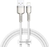 Baseus Cafule Series USB-A naar Lightning Kabel 1 Meter Metaal Wit
