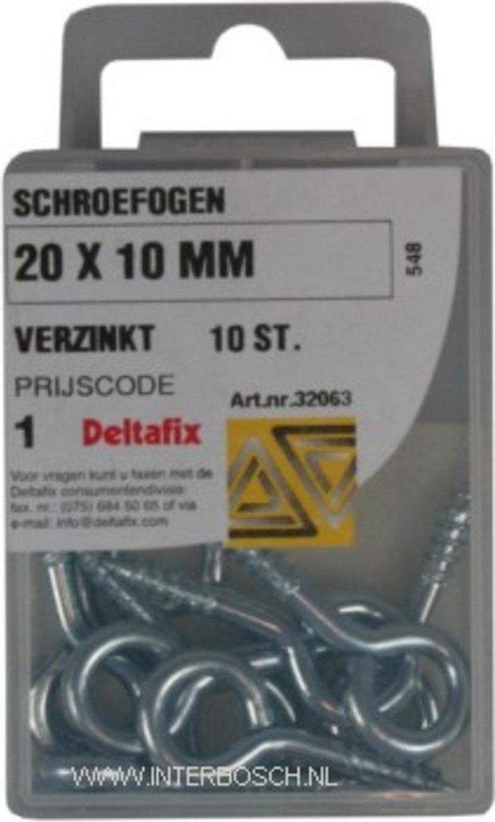 Deltafix - Schroefoog - 20x10mm / Schroefogen - 8 stuks