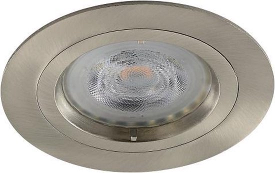 Platte inbouwspot -Rond RVS Look -Extra Warm Wit -Dimbaar -3.8W -RTM Lighting LED | bol.com